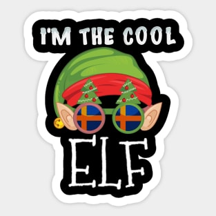 Christmas  I'm The Cool Swedish Elf - Gift for Swedish From Sweden Sticker